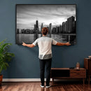 Chicago Wall Art Canvas Print, Chicago City Downtown Night by MyGreatCanvas | Canvas Wall Art Prints | Photo Prints & Wall Decor