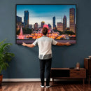 Chicago Wall Art Canvas Print - Chicago City Downtown Night by MyGreatCanvas | Canvas Wall Art Prints | Photo Prints & Wall Decor
