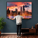 Chicago Wall Art Canvas Print - Chicago City Downtown Night by MyGreatCanvas | Canvas Wall Art Prints | Photo Prints & Wall Decor