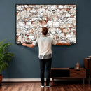 Abstract Longhorn Herd Wall Art Canvas Print - Abstract by MyGreatCanvas | Canvas Wall Art Prints | Photo Prints & Wall Decor