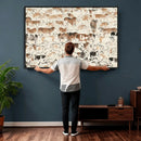 Farmhouse Longhorn Wall Art Canvas Print - Abstract Farm by MyGreatCanvas | Canvas Wall Art Prints | Photo Prints & Wall Decor
