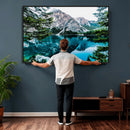 Alpine Mountain Lake Wall Art Canvas Print – Turquoise by MyGreatCanvas | Canvas Wall Art Prints | Photo Prints & Wall Decor