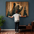 Rustic Bear Wall Art Canvas Print – Woodland Wildlife by MyGreatCanvas | Canvas Wall Art Prints | Photo Prints & Wall Decor