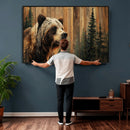 Grizzly Bear Wall Art Canvas Print, Rustic Wildlife Bear by MyGreatCanvas | Canvas Wall Art Prints | Photo Prints & Wall Decor