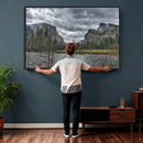 Yosemite Valley River Wall Art Canvas Print, Granite Cliffs by MyGreatCanvas | Canvas Wall Art Prints | Photo Prints & Wall Decor