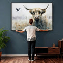 Abstract Highland Cow Animal Wall Art Canvas Print by MyGreatCanvas | Canvas Wall Art Prints | Photo Prints & Wall Decor