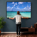 Caribbean Ocean Pier Seascape Wall Art Canvas Print, by MyGreatCanvas | Canvas Wall Art Prints | Photo Prints & Wall Decor