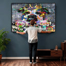 Graffiti Dog Wall Art Decor for Teen Bedroom - Abstract by MyGreatCanvas | Canvas Wall Art Prints | Photo Prints & Wall Decor