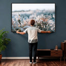 Frosted Fern Wall Art Canvas Print, Soft Winter Botanical by MyGreatCanvas | Canvas Wall Art Prints | Photo Prints & Wall Decor