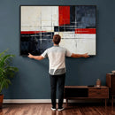 Navy Red Abstract Wall Art Canvas Print, Modern Luxury by MyGreatCanvas | Canvas Wall Art Prints | Photo Prints & Wall Decor