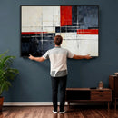 Navy Red Abstract Wall Art Canvas Print, Modern Luxury by MyGreatCanvas | Canvas Wall Art Prints | Photo Prints & Wall Decor