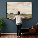 Muted Watercolor Hill Landscape Print — Beige Taupe Cloudy by MyGreatCanvas | Canvas Wall Art Prints | Photo Prints & Wall Decor