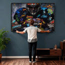 Graffiti American Football Player Street Art Wall Art Canvas by MyGreatCanvas | Canvas Wall Art Prints | Photo Prints & Wall Decor