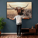 Texas Longhorn Wall Art Canvas Print – Western Cattle Ranch by MyGreatCanvas | Canvas Wall Art Prints | Photo Prints & Wall Decor