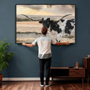 Texas Longhorn Bull Rustic Wall Art Canvas Print by MyGreatCanvas | Canvas Wall Art Prints | Photo Prints & Wall Decor
