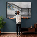 Banksy Girl with Butterflies Street Art Wall Art Canvas by MyGreatCanvas | Canvas Wall Art Prints | Photo Prints & Wall Decor