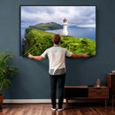 Coastal Lighthouse Wall Art Canvas Print, Cliffside Ocean by MyGreatCanvas | Canvas Wall Art Prints | Photo Prints & Wall Decor