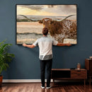 Texas Longhorn Wall Art Canvas Print, Western Ranch Bull by MyGreatCanvas | Canvas Wall Art Prints | Photo Prints & Wall Decor