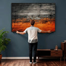 Black Orange Abstract Wall Art Canvas Print Modern Textured by MyGreatCanvas | Canvas Wall Art Prints | Photo Prints & Wall Decor