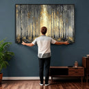 Abstract Birch Forest Wall Art Canvas Print – Modern Gold by MyGreatCanvas | Canvas Wall Art Prints | Photo Prints & Wall Decor