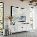 Abstract Coastal Landscape Wall Art Canvas Print – Soft Blue