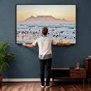 Seagulls Over Ocean Wall Art Canvas Print – Coastal Beach by MyGreatCanvas | Canvas Wall Art Prints | Photo Prints & Wall Decor