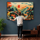 Yayoi Kusama Boho Mountain Landscape Large Wall Art, by MyGreatCanvas | Canvas Wall Art Prints | Photo Prints & Wall Decor