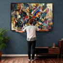 Geometric Abstract Wall Art Canvas Print, Orange Blue by MyGreatCanvas | Canvas Wall Art Prints | Photo Prints & Wall Decor