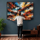 Lyrical Abstrac Wall Art Canvas Print, Orange Blue Abstract by MyGreatCanvas | Canvas Wall Art Prints | Photo Prints & Wall Decor
