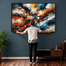 Geometric Abstract Wall Art Canvas Print, Orange Blue by MyGreatCanvas | Canvas Wall Art Prints | Photo Prints & Wall Decor