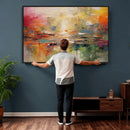 Colorful Abstract Canvas Wall Art — Large Textured Oil by MyGreatCanvas | Canvas Wall Art Prints | Photo Prints & Wall Decor
