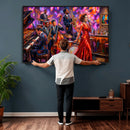 Jazz Band Canvas Wall Art — Jazz Club Singer Saxophone Print by MyGreatCanvas | Canvas Wall Art Prints | Photo Prints & Wall Decor