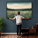 Wildflower Meadow Oil Painting Canvas — Daisy Lavender by MyGreatCanvas | Canvas Wall Art Prints | Photo Prints & Wall Decor