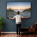 Sandy Dune Path Sunset Canvas Wall Art — Seagulls Beach by MyGreatCanvas | Canvas Wall Art Prints | Photo Prints & Wall Decor