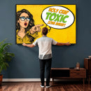 Pop Art Print Bathroom Sign Wall Art Canvas Print — Funny by MyGreatCanvas | Canvas Wall Art Prints | Photo Prints & Wall Decor