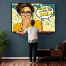Pop Art Print Bathroom Sign Wall Art Canvas Print — Funny by MyGreatCanvas | Canvas Wall Art Prints | Photo Prints & Wall Decor