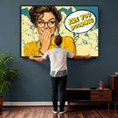 Pop Art Print Bathroom Sign Wall Art Canvas Print — Funny by MyGreatCanvas | Canvas Wall Art Prints | Photo Prints & Wall Decor