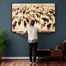 Texas Longhorn Sepia Canvas Wall Art, Western Cattle by MyGreatCanvas | Canvas Wall Art Prints | Photo Prints & Wall Decor