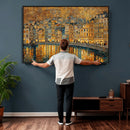 Gustav Klimt Golden Cityscape Wall Art Canvas Print, Framed by MyGreatCanvas | Canvas Wall Art Prints | Photo Prints & Wall Decor