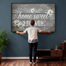 Home Sweet Home Sign Wall Art Canvas Print, Floral Farmhouse by MyGreatCanvas | Canvas Wall Art Prints | Photo Prints & Wall Decor