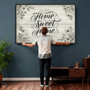 Home Sweet Home Wall Art Canvas Print, Floral Farmhouse by MyGreatCanvas | Canvas Wall Art Prints | Photo Prints & Wall Decor