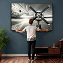 Vintage Airplane Wall Art Canvas Print, Black and White by MyGreatCanvas | Canvas Wall Art Prints | Photo Prints & Wall Decor