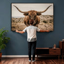 Texas Longhorn Bull Wall Art Canvas Print, Western Farmhouse by MyGreatCanvas | Canvas Wall Art Prints | Photo Prints & Wall Decor