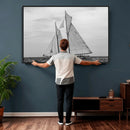 Vintage Sailboat Wall Art Canvas Print, Black and White by MyGreatCanvas | Canvas Wall Art Prints | Photo Prints & Wall Decor