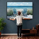 Beach Canvas Wall Art Coastal Adirondack Chairs Ocean by MyGreatCanvas | Canvas Wall Art Prints | Photo Prints & Wall Decor
