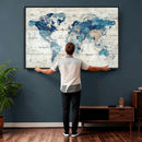 Watercolor World Map Canvas Wall Art Print – Abstract by MyGreatCanvas | Canvas Wall Art Prints | Photo Prints & Wall Decor