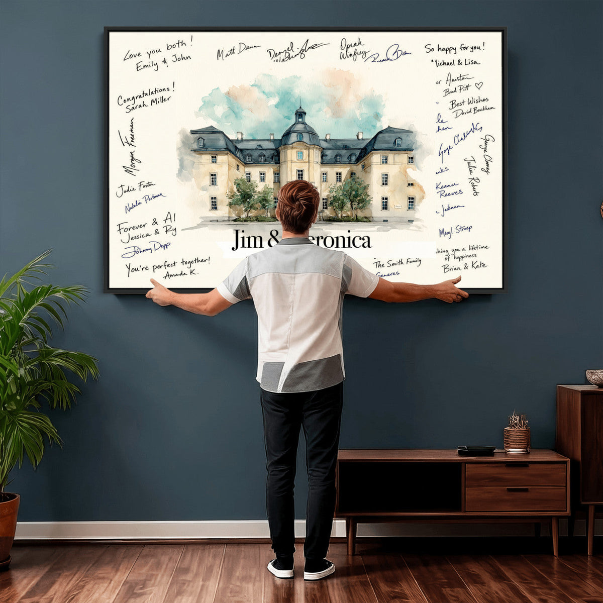 Wedding Guest Book Alternative Wall Art Canvas Print, Personalized, photo 13 of 25