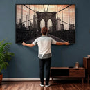 Brooklyn Bridge Canvas Wall Art, New York City Skyline Photography Print, NYC Landmark Urban Decor Artwork by MyGreatCanvas | Canvas Wall Art Prints | Photo Prints & Wall Decor