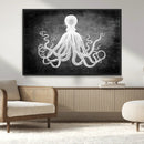Black White Octopus Wall Art Canvas Print by MyGreatCanvas | Canvas Wall Art Prints | Photo Prints & Wall Decor