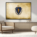 Massachusetts Flag Wall Art Canvas Print